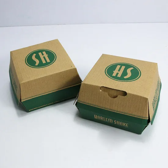 Corrugated Hamburger Boxes Custom Printed Togo Boxes