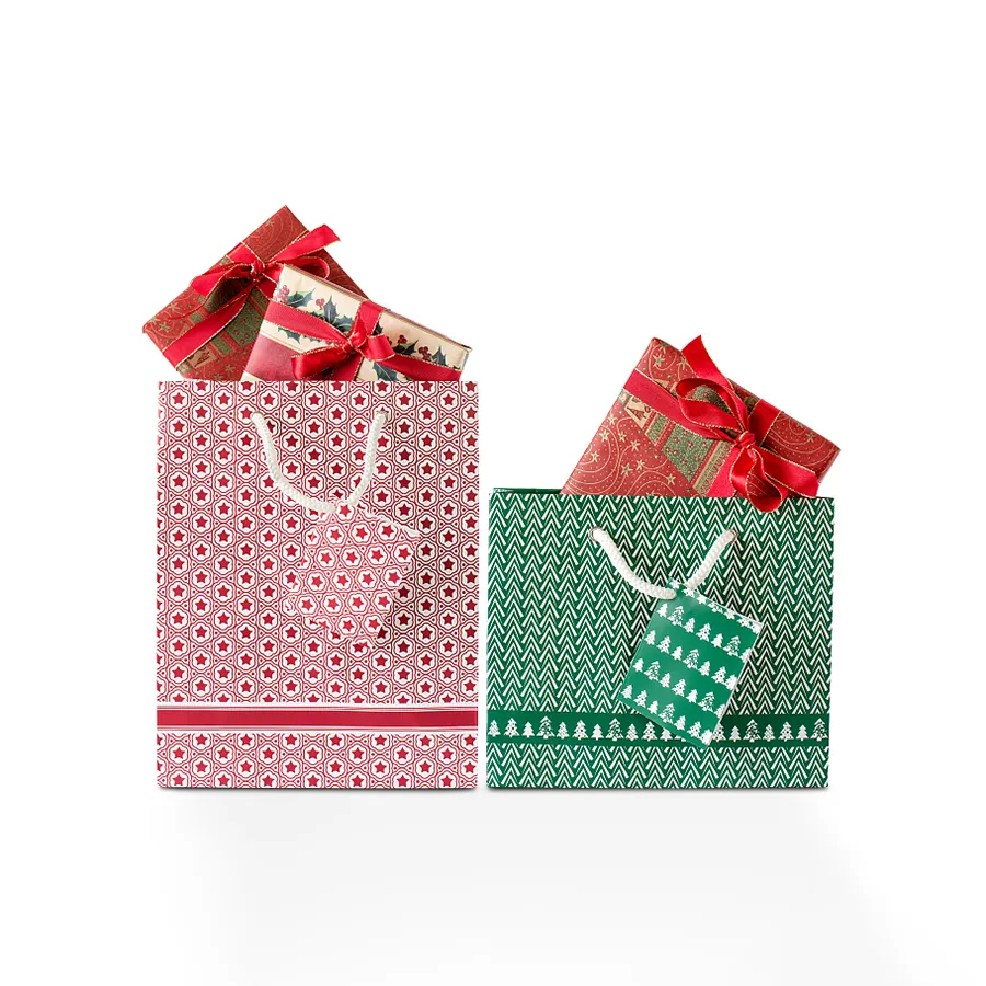 Wholesale Fancy Paper Tote Bag Shopping Paper Bag Customized Gift Paper Bag with Ribbon Handle