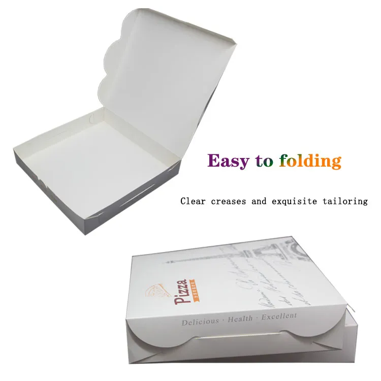 10inch Luxury Custom Design White Card Handle Cake Box with Competitive Price Paper Pizza Box