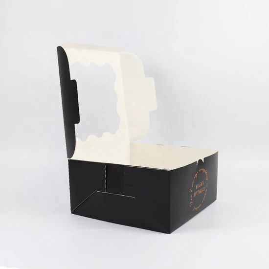 Disposable Hard Food Grade Donut Cupcake Cake Baking Paper Packaging Box for Food Customized Design Accept