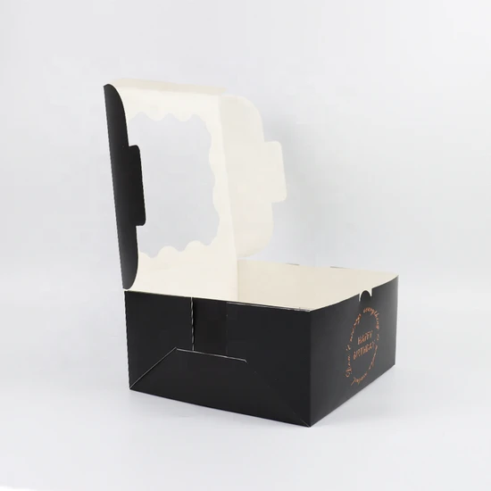 Disposable Hard Food Grade Donut Cupcake Cake Baking Paper Packaging Box for Food Customized Design Accept