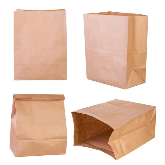 High Quality Take Away Paper Bag Kraft Paper Bag Bread Packaging Paper Bag
