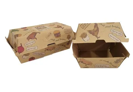 Multi-Function Design Heat-Resistant Customized Hamburger Catering Box for Canteens