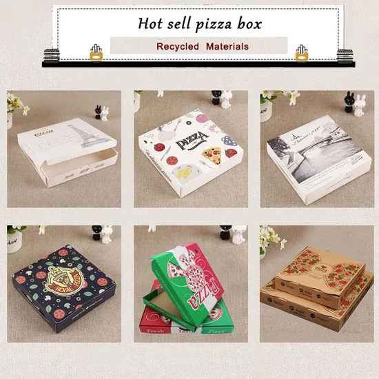 Wholesale Custom Biodigradable Kraft Boxes Custom Pizza Boxes Take Away Pizza Box