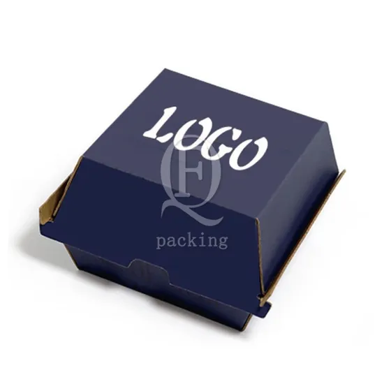 Folding Design Oil-Proof Customized Hamburger Packaging Box for Airplane Meal Services
