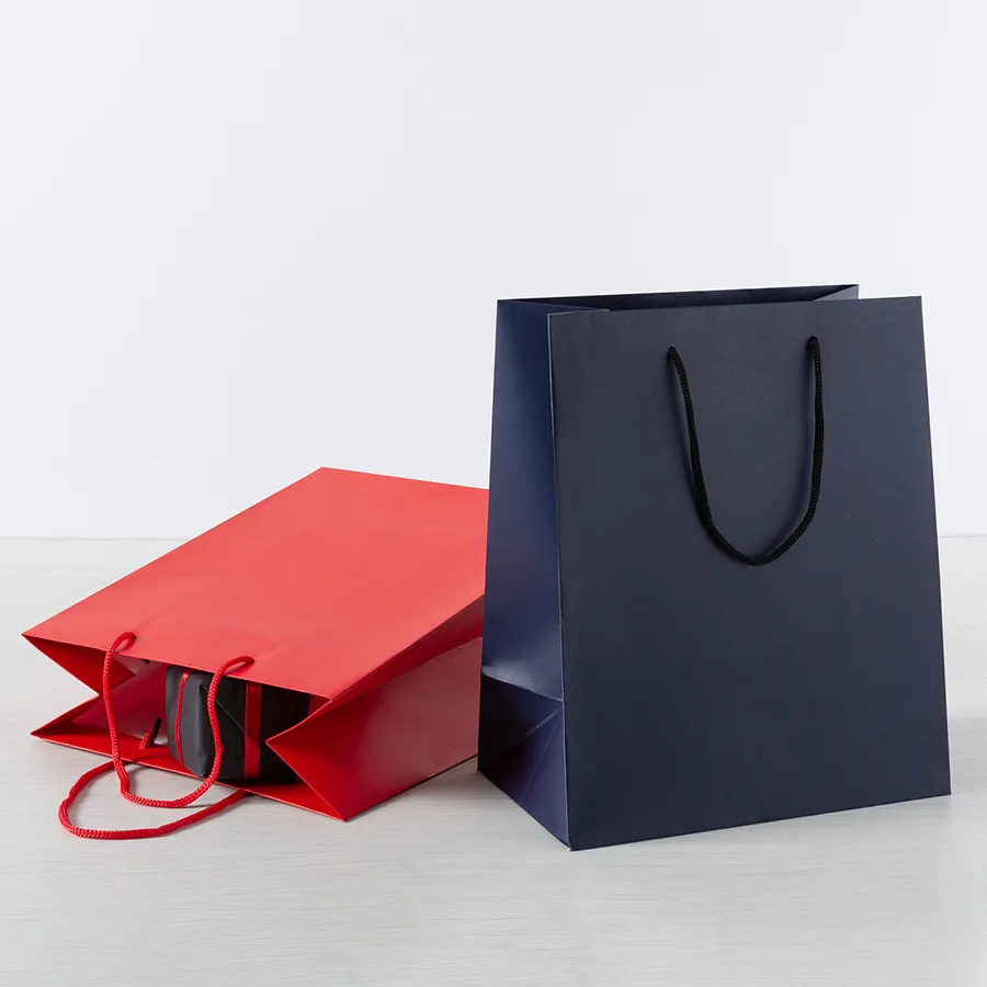 Wholesale Luxury Custom Packaging Carrying Shoes Clothes Bags Printed Shopping Gift Paper Bag with Logo