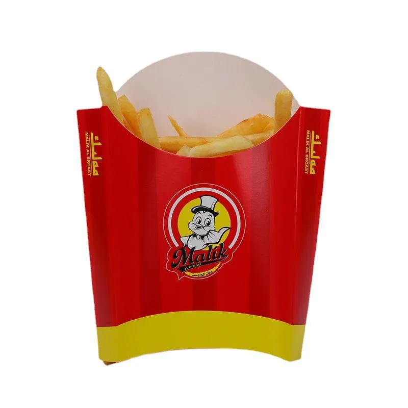 Custom Printed Logo Takeaway Packaging French Fries Cup