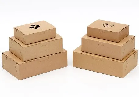 Environmentally Friendly Materials Oil-Proof Customized Disposable Paper Snack Boxes for Snacks