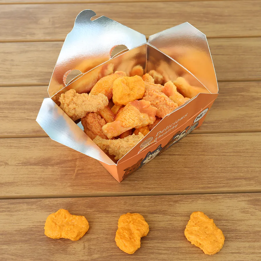 Disposable Biodegradable Fast Food Paper Box Internal Lamination Fried Chicken Box