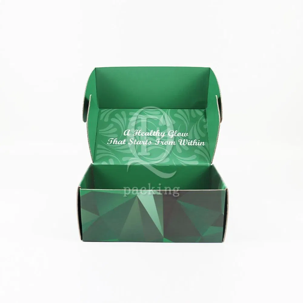 Green Unique Design Customized Printed Color Paper Box for Book Packaging