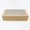 Factory Cheap Wholesale Custom Food Grade Disposable Eco-Friendly Degradable Eco-Friendly Kraft Paper Package Cake Snack Lunch Box with Transparent Window