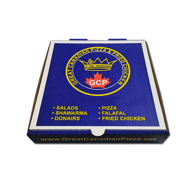 Custom Pizza Cardboard Corrugated Carton Reusable Pizza Box Wholesale with Logo Printed