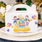 Factory Biodegradable Paper Cake Packaging White Kraft Paper Box with Handle Fancy Eco-Friendly Cardboard Cake Box