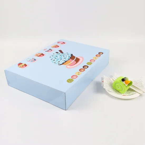 China Wholesale White Cardboard Paper Packaging Desserts Cake Box with Window Cake Packaging Box