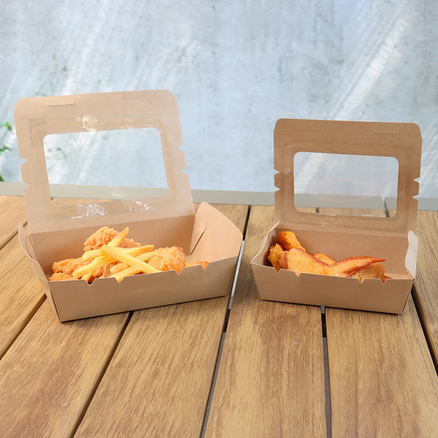 Factory Wholesale Custom Eco-Friendly Disposable Food Packaging Containers Food Cutlery Spoon Paper Tray