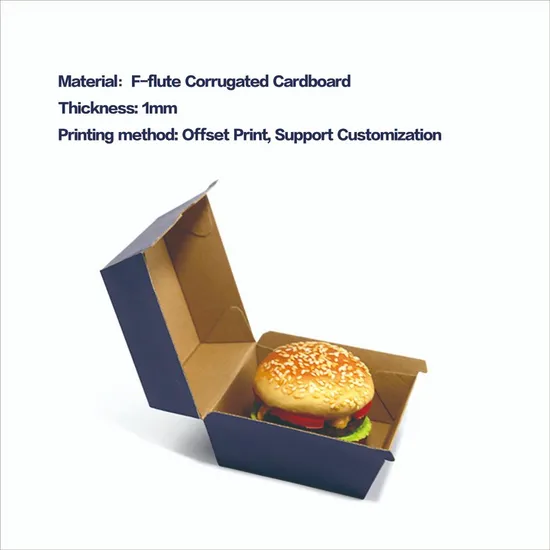 Eco Friendly Paper Hamburger Box Oilproof Leakproof Food Box Lunch and Burgerlunch Box