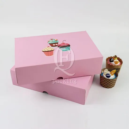 Factory Cheap Custom Transparent Window Printed Logo Size Food Grade Doughnut Wholesale Disposable Bakery Delivery Packing Macaron Paper Cake Cardboard Box