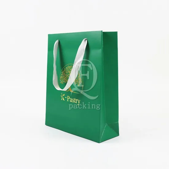 Wholesale Custom Printing Luxury Personalized Degradable Recyclable Shopping Gift Fruit Food Packaging Kraft White Card Paper Bag with Portable Handle