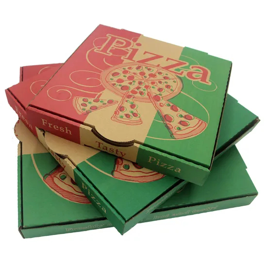 12inch Pizza Box Custom Food Carton Pizza Pattern Custom Takeaway Packaging Carton
