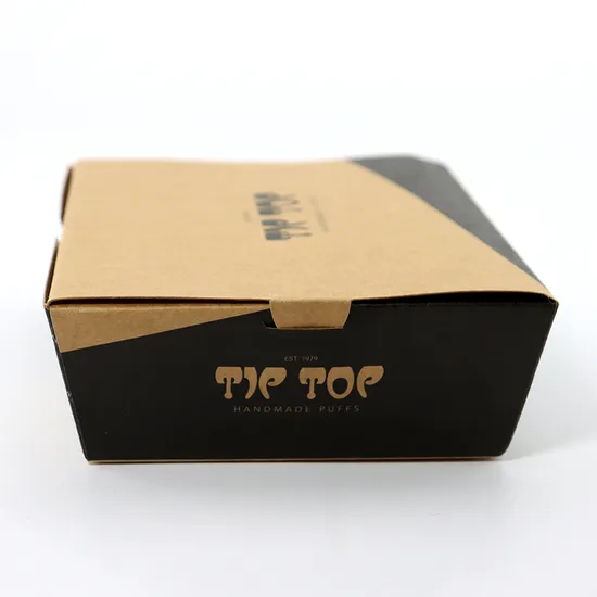 Customized Logo Food Grade Takeaway Sushi Fried Chicken Chips Burger Container Eco-Friendly Disposable Cardboard Kraft Paper Food Box