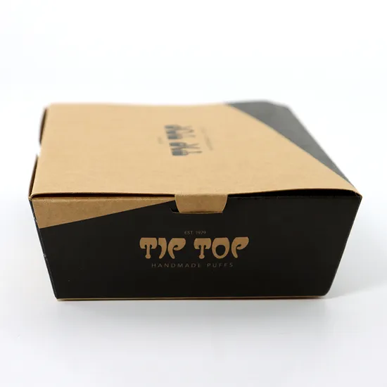 Customized Logo Food Grade Takeaway Sushi Fried Chicken Chips Burger Container Eco-Friendly Disposable Cardboard Kraft Paper Food Box