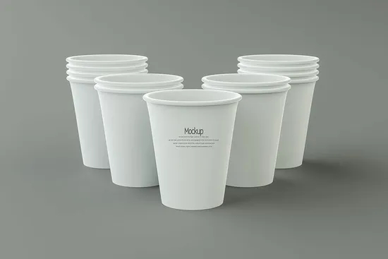 Wholesale Food Grade Eco-Friendly Disposable Custom Juice Plastic Storage Packaging Bubble Milk Tea Juice Clear Plastic Cold Hot Drink Paper Cup