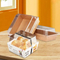 Factory Wholesale Custom Printing Transparent Window Eco-Friendly Food Grade Cardboard Toast Wedge Container Paper Sandwich Sushi Cake Box