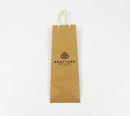 Custom Logo Printed White Kraft Paper Shopping Packaging Bag