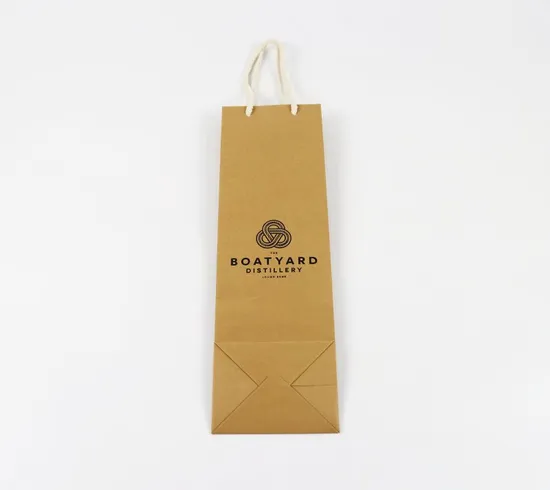 Custom Logo Printed White Kraft Paper Shopping Packaging Bag