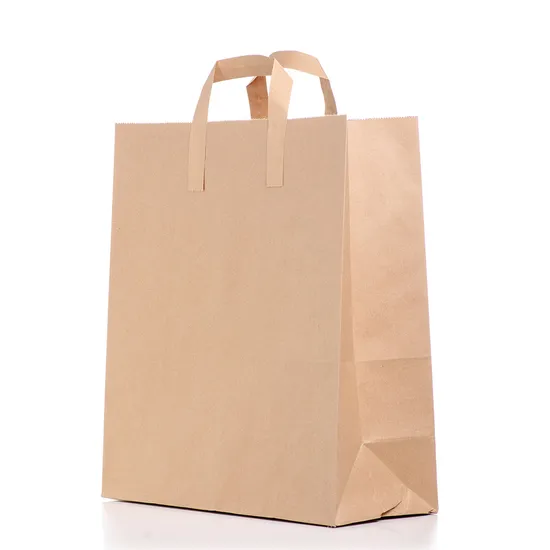 Customized Design Handle Kraft Paper Shopping Bag with Logo Printed