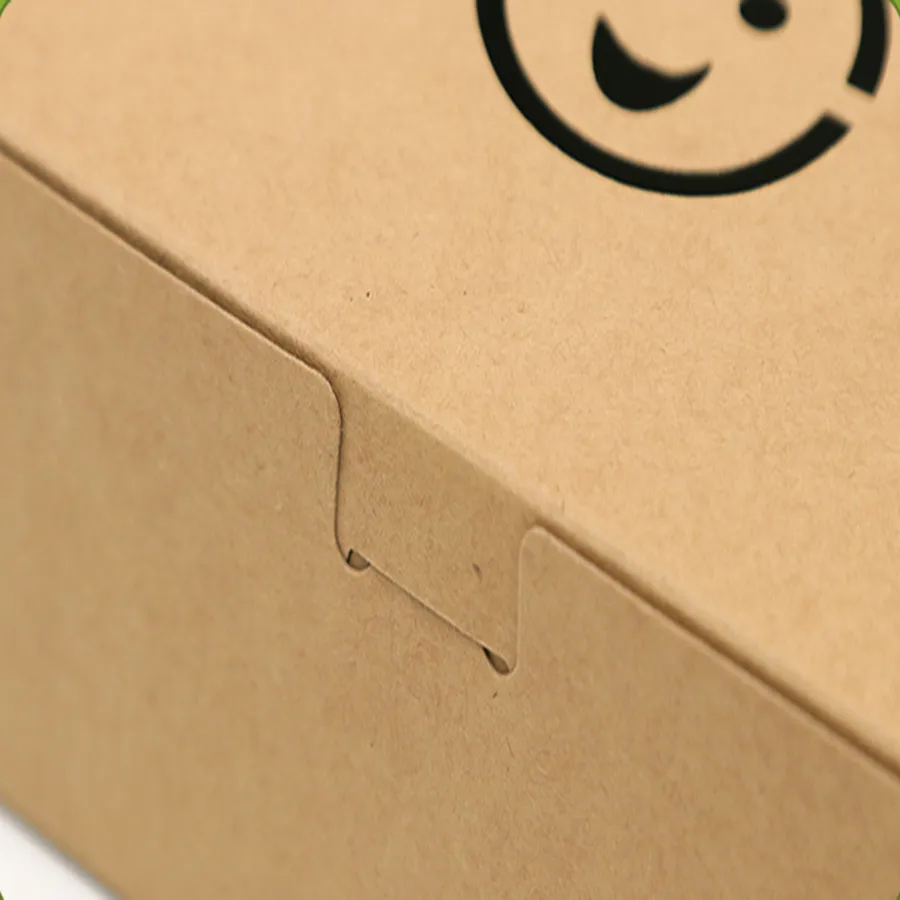 Factory Wholesale Customized Food Grade Takeaway Sushi Fried Chicken Chips Burger Container Disposable Cardboard Kraft Paper Fast Food Packing Box