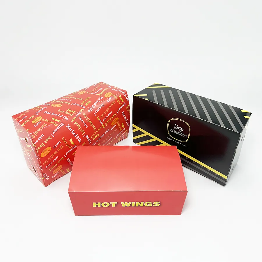 Greaseproof White Cardboard Takeaway Fish and Paper Packaging Box of Chip Box