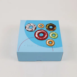 Factory Wholesale Affordable Personalized Customized Printed Logo Size Food Grade Disposable Bakery Packaging Macaron Cake Doughnut Cardboard Paper Box