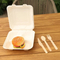 with 3 Compartment Disposable Clamshell Box for Hamburger and Chips