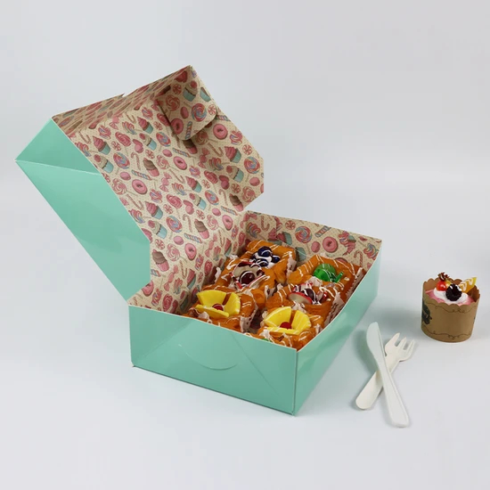 Custom Donut Cake Packaging Box Take Away Cupcake Box Bakery Cake Packing Box