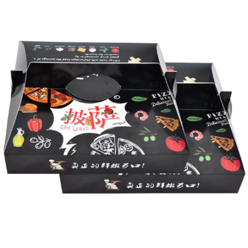 Wholesale Recyclable Pizza Packaging Boxes Manufacturer Custom Printed Pizza Box with Handle