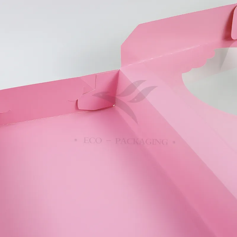 Factory Direct Sale Cheap Personalized Luxury Transparent Window Customized Printed Food Grade Disposable Packaging Macaron Cake Doughnut Sweet Cardboard Box