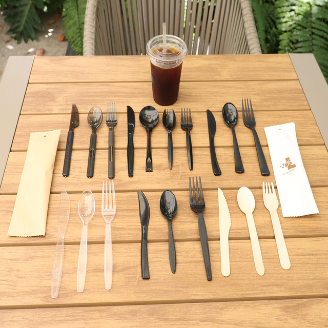 Factory Cheap Wholesale Customized Food Grade Disposable Recyclable Eco-Friendly Spoon Fork Knife Plastic Or Paper Cutlery