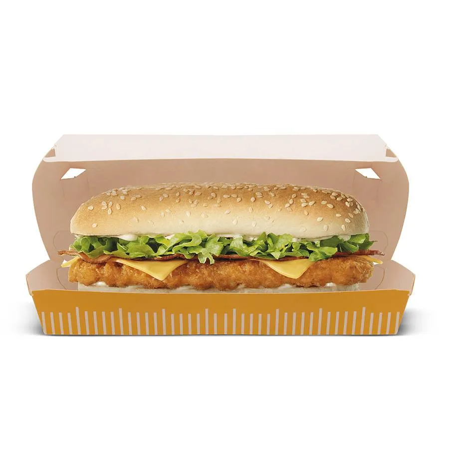 Wholesale Disposable Takeaway Food Containers Customized Printing Disposable Hot Dog Box Paper Box