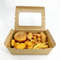 Wholesale Eco Friendly Fried Chicken Sushi Fast Lunch Paper Box Chip Box Packing Box for Food with Window Fast Food Container