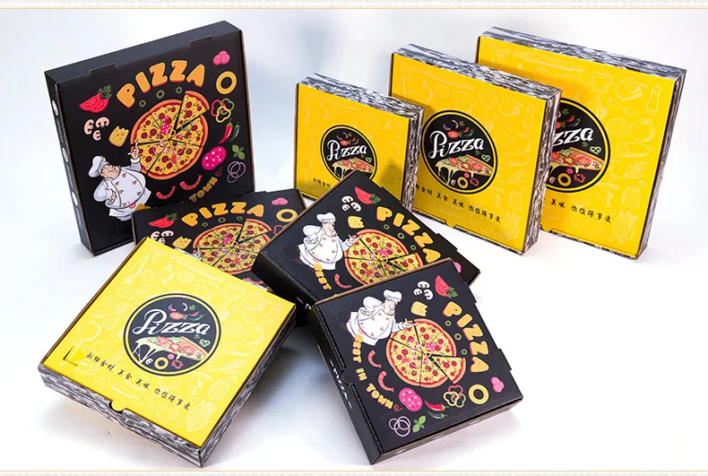 Disposable Pizza Box Takeaway Pizza Box Customized Corrugated Food Pizza Packaging Box Delivery Pizza Box