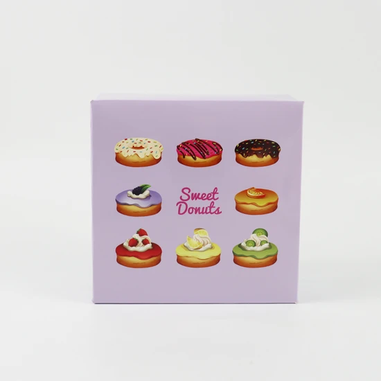Hot Selling Wholesale Custom Bakery Mochi Donuts Packaging Doughnut Box with Insert Bakery Cake Donuts and Cookie Doughnut Box