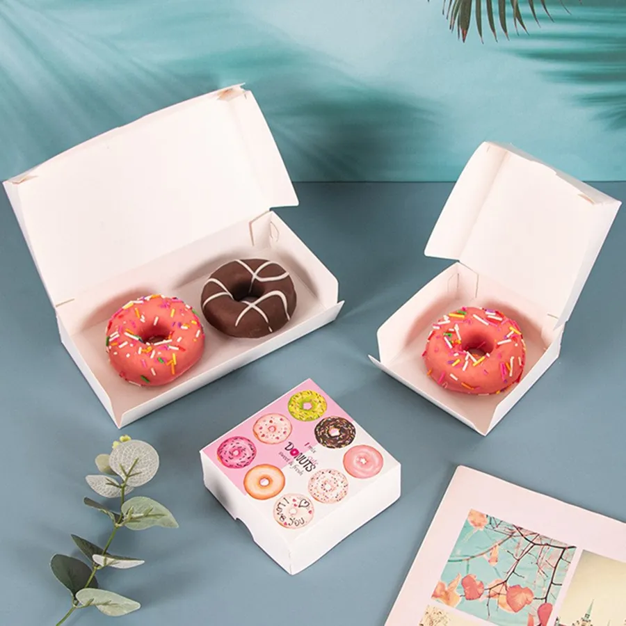 New Exquisite Paper Donut Box Party Cardboard Cake Box Custom Printing Paper Boxes