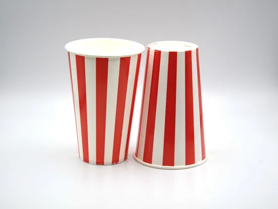 High Quality Customize Print Paper Popcorn Cup Biodegradable Cup Single Wall Paper with Lid/No Lid Cup