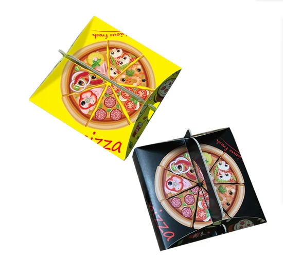 Wholesale Manufacturer Pizza Boxes Custom Printed Pizza Boxes with Handles Take Away Boxes Delivery Pizza Box