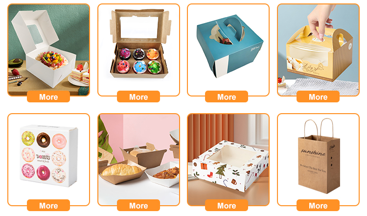 Disposable Biodegradable Paper Cake Box Gift Box Food Baking Cake Box with Transparent Window
