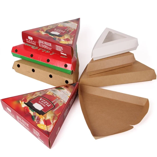 Custom Cheap Pizza Boxes Kraft Paper Pizza Packaging Box Pizza Slice Box Delivery Box