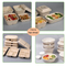 10*10*8.5 Natural or White Disposable Biodegradable Bagasse Paper Hamburger Box Food Packaging