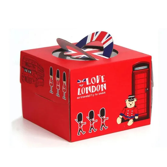 Disposable Cake Dessert Paper Packing Box Bakery Dessert Cake Paper Bakery Boxes with Handle