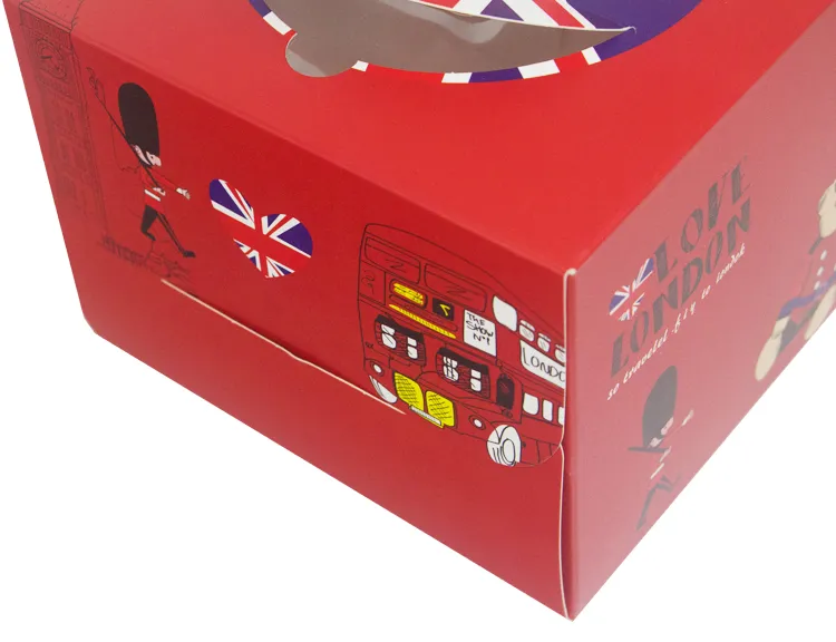 Disposable Cake Dessert Paper Packing Box Bakery Dessert Cake Paper Bakery Boxes with Handle